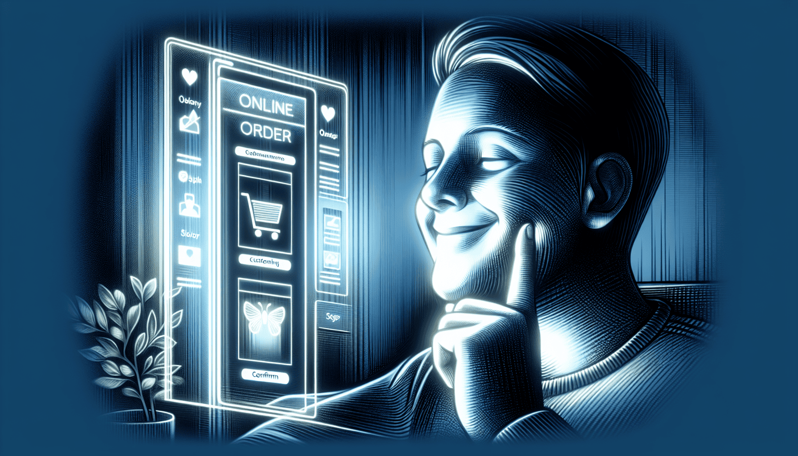 Illustration of enhanced customer experience with online order forms