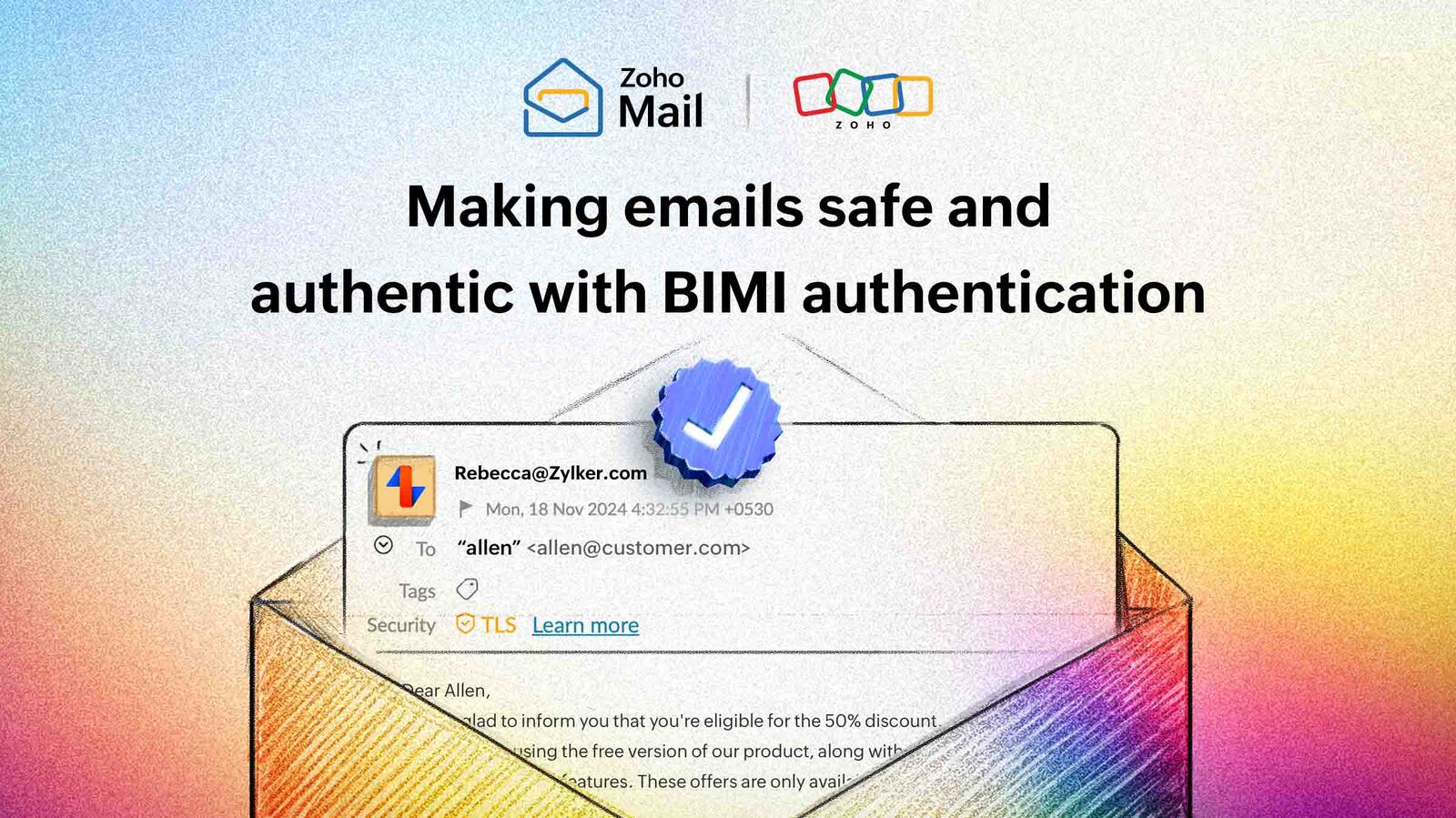 Boost Email Trust & Security: Implement BIMI Authentication with Zoho Mail Today!