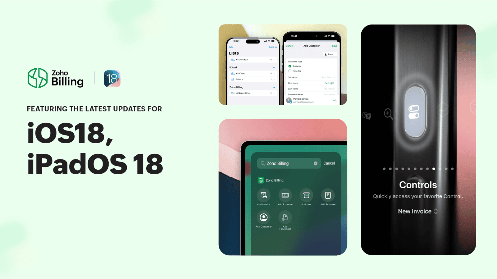 Transform Your Billing Workflow: Zoho Billing's Exciting Updates for iOS 18 & iPadOS 18