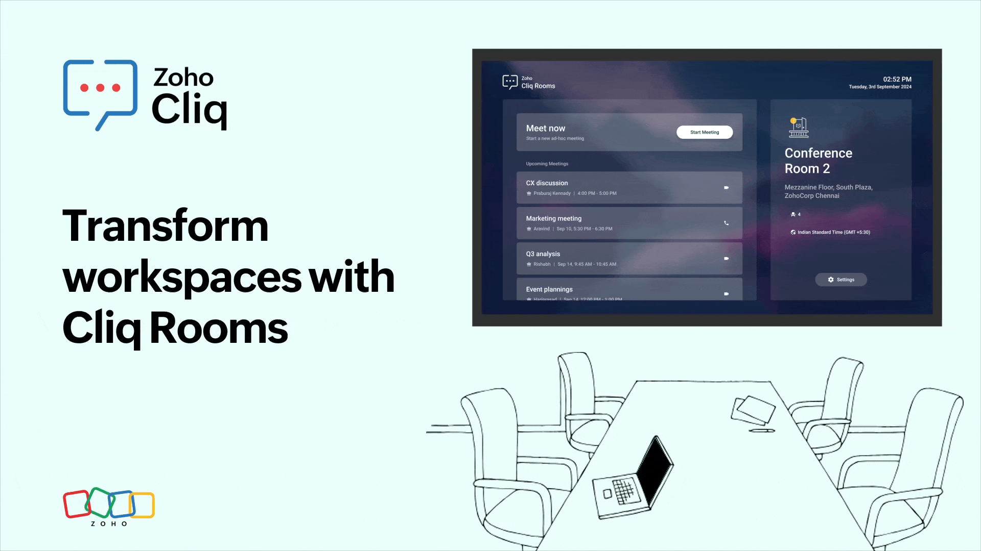 Transform Your Office with Zoho Cliq Rooms: Boost Collaboration, Productivity, and Efficiency